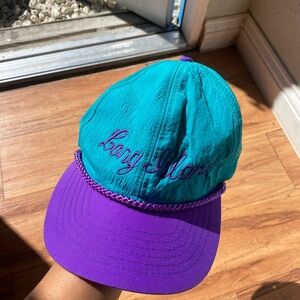 Vintage.  Teal and Purple Cap with Embroidered Logo